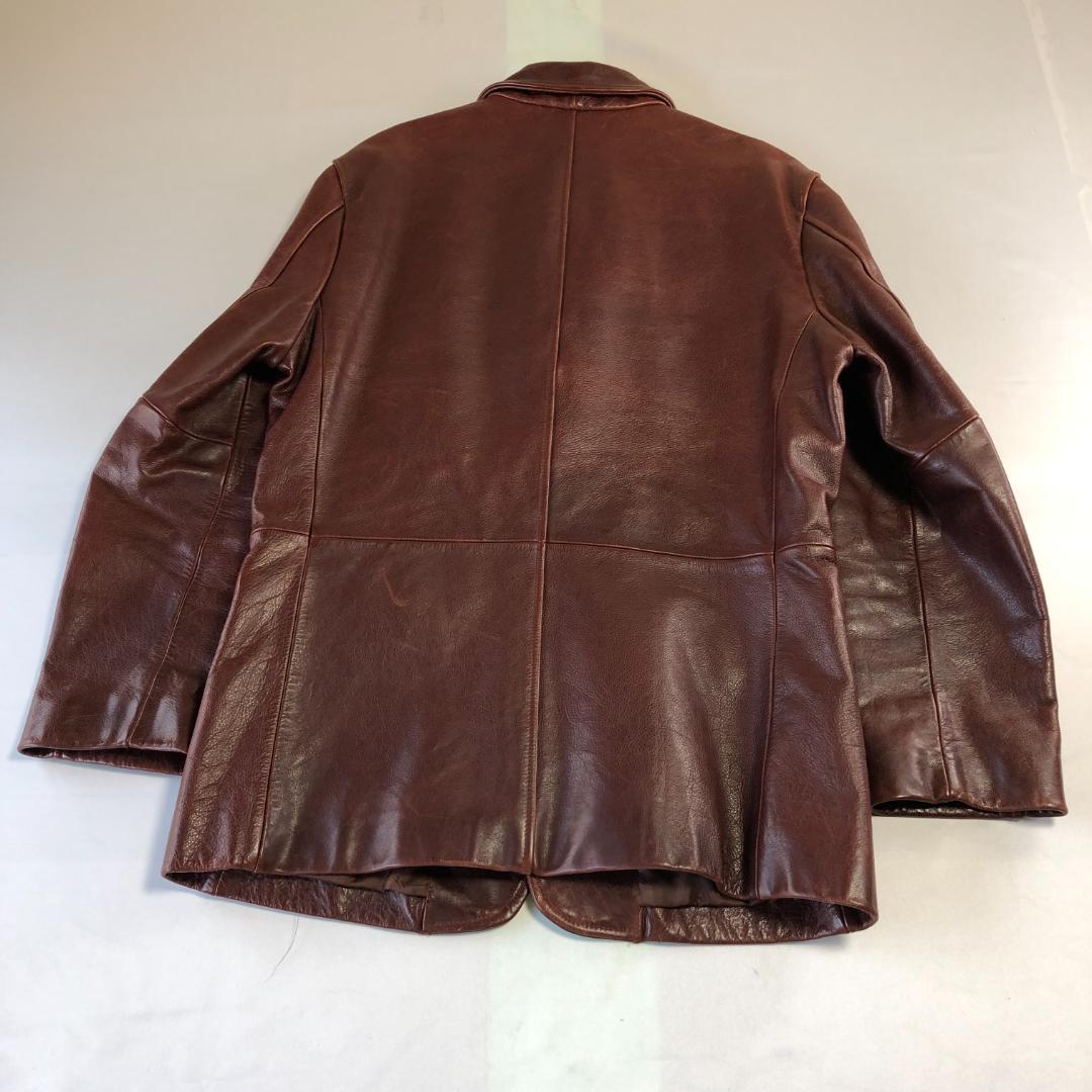 ウィンドアーマー　windarmor　赤茶 レザー　テーラード　ジャケット　本革