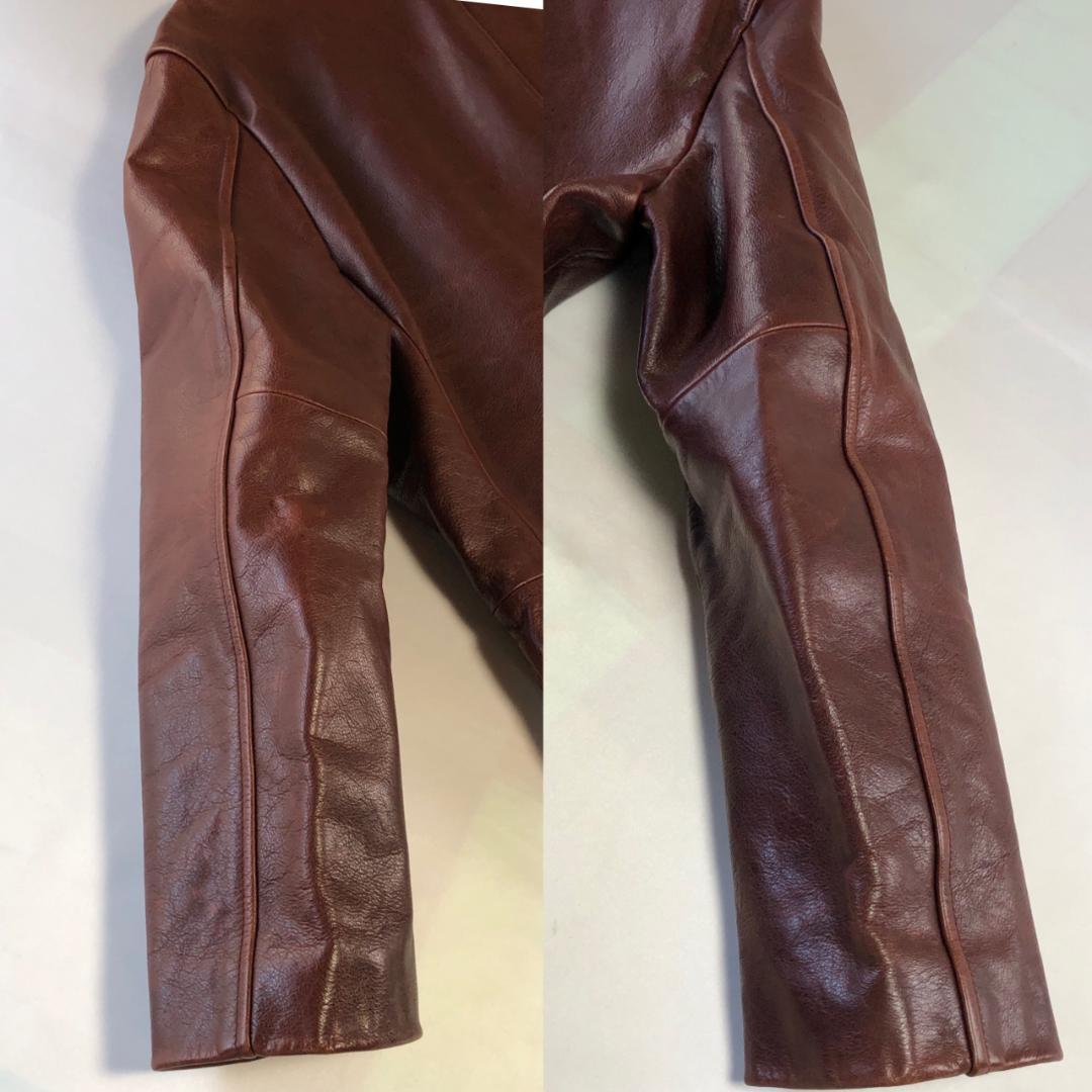 ウィンドアーマー　windarmor　赤茶 レザー　テーラード　ジャケット　本革