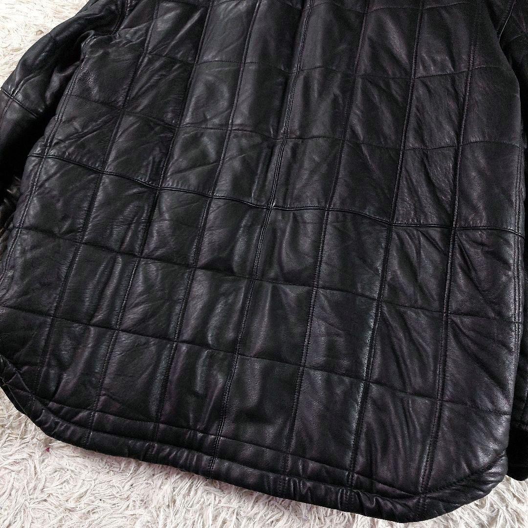 美品 00s ROCAWEAR B系 ロゴ レザーダウンジャケット ヒップホップ