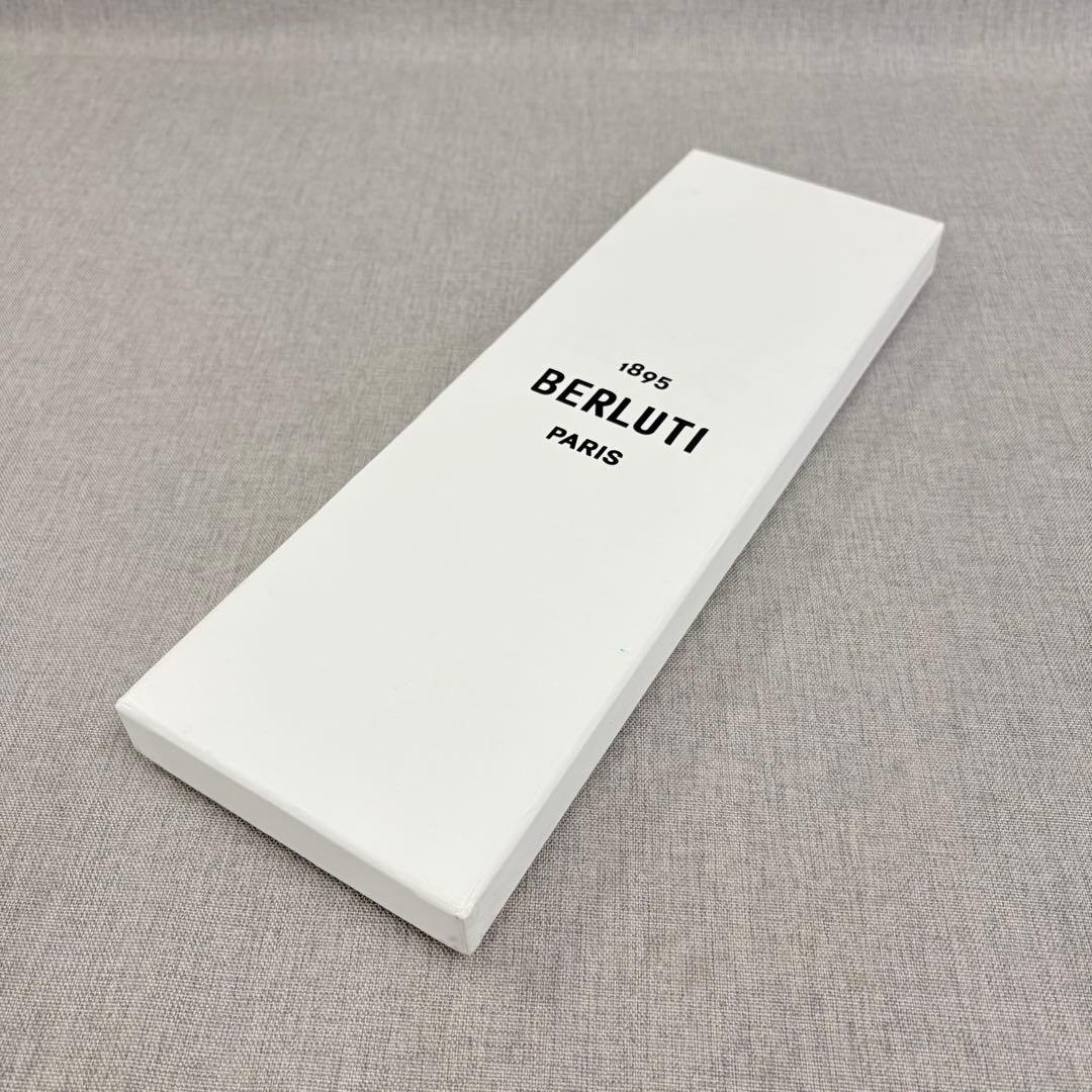 美品 Berluti ベルルッティ スクリット カリグラフィ シルク ネクタイ