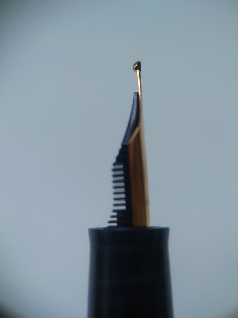 WANCHER 誠エボナイト 峰 渓流ニブ マーブルカラー　ネジ式　万年筆