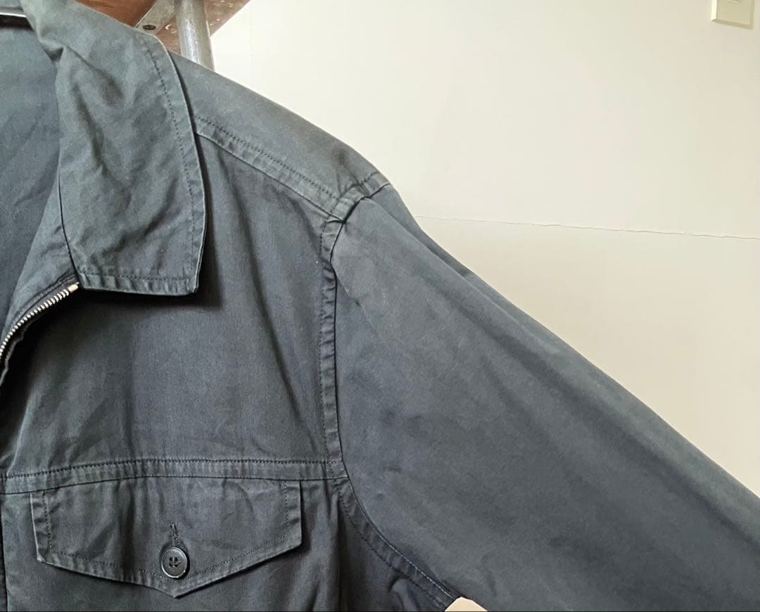 agnes b.フランス製 コットンジャケット ririジップ　フェードブラック