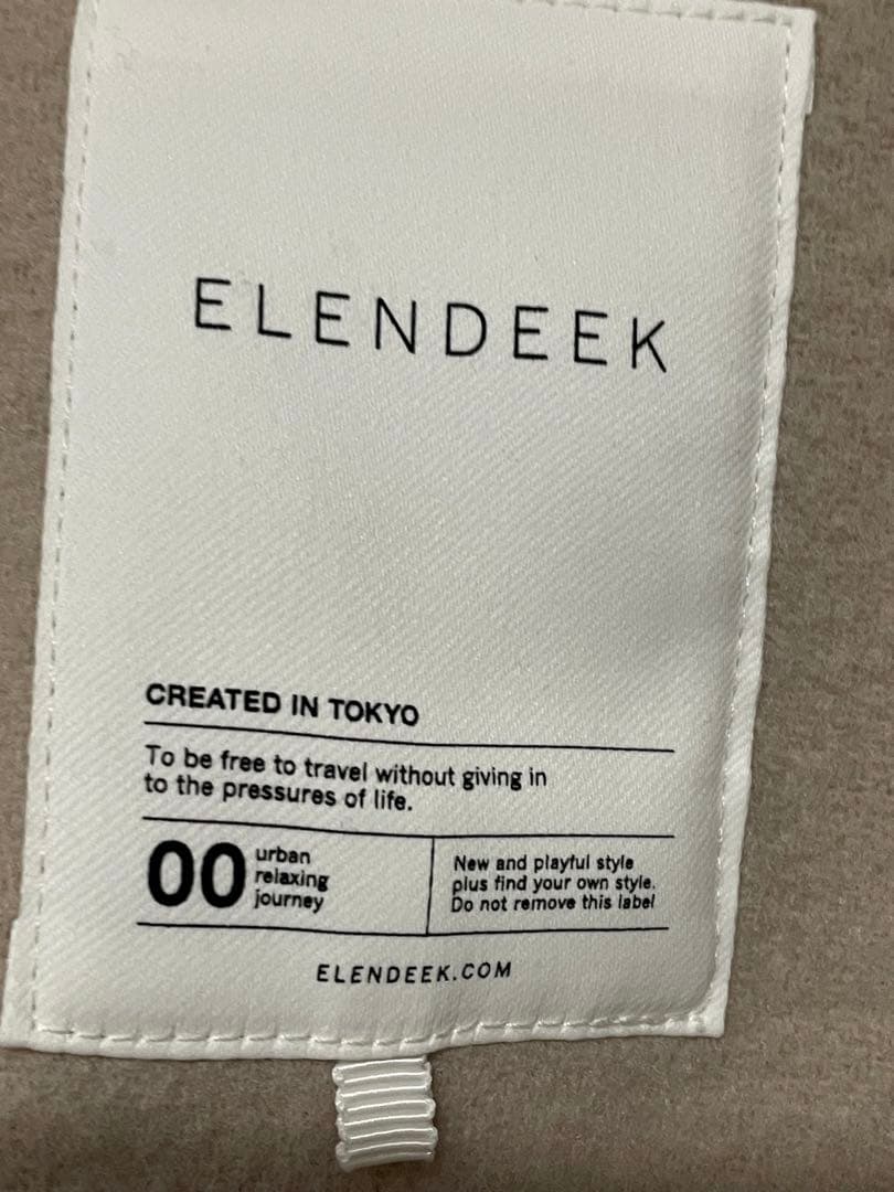 ELENDEEK（エレンディーク）クルーネックショートコート　ベージュ
