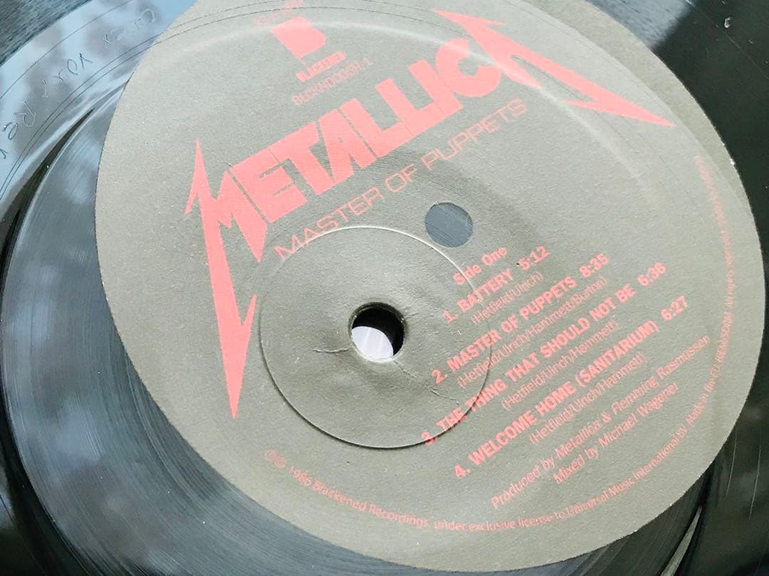 メタリカ/メタル・マスター　ラベルプレスミス　センターズレ　稀少盤　エラーラベル