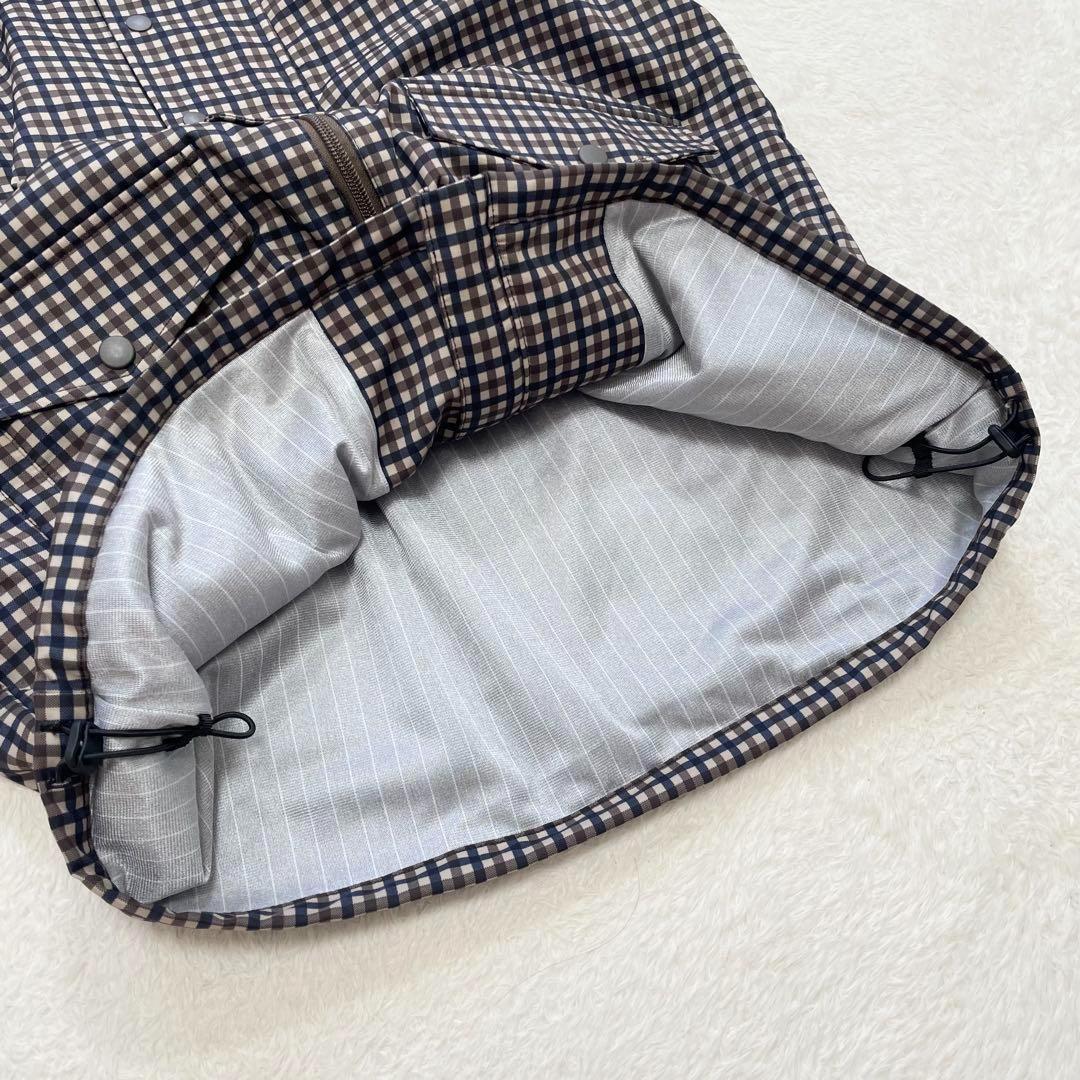 【美品】ジャックバニー　ナイロンジップアップベスト　チェック柄　ゴルフ（183）