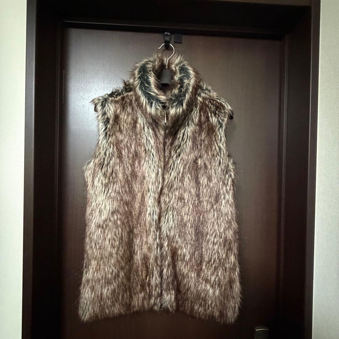 Xfrm ライダース ファーベスト 合皮 パイソン フェイクレザー