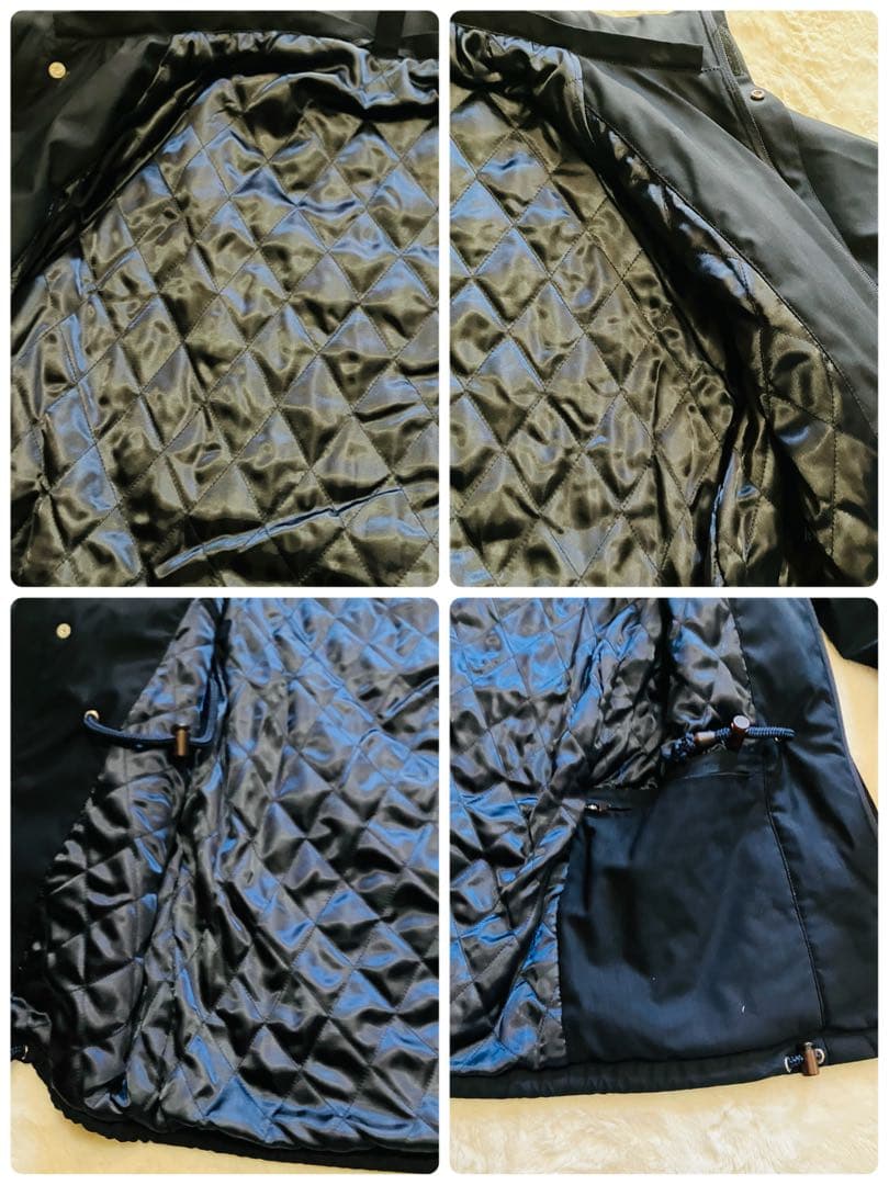 【le CHIC】ルシック　ロロピアーナストーム　ウールコート　ネイビー　M