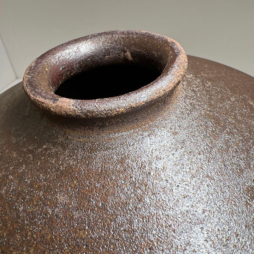 北村隆（名工）　九谷焼　金銀彩花瓶　共箱　最大身幅約25㎝　東Y7-1209①