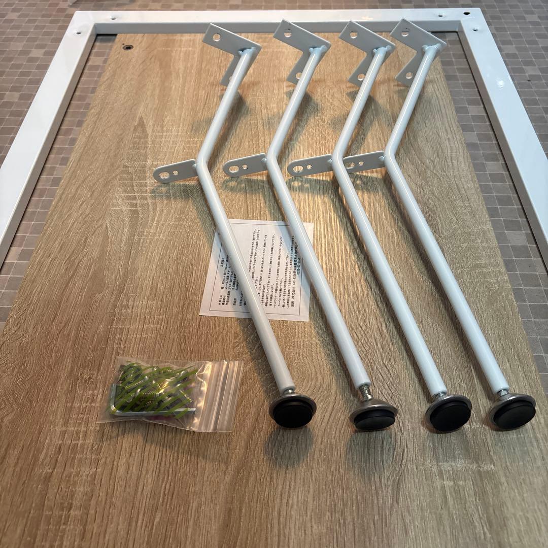 【美品】ガラステーブル　北欧　ホワイト