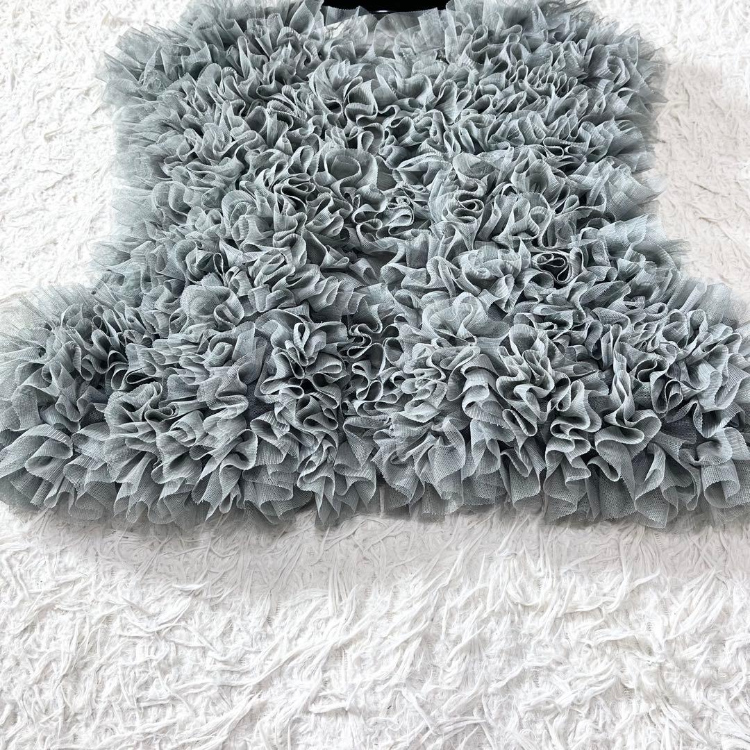 【極美品】apart by lowrys チュールフリルベスト セージグリーン