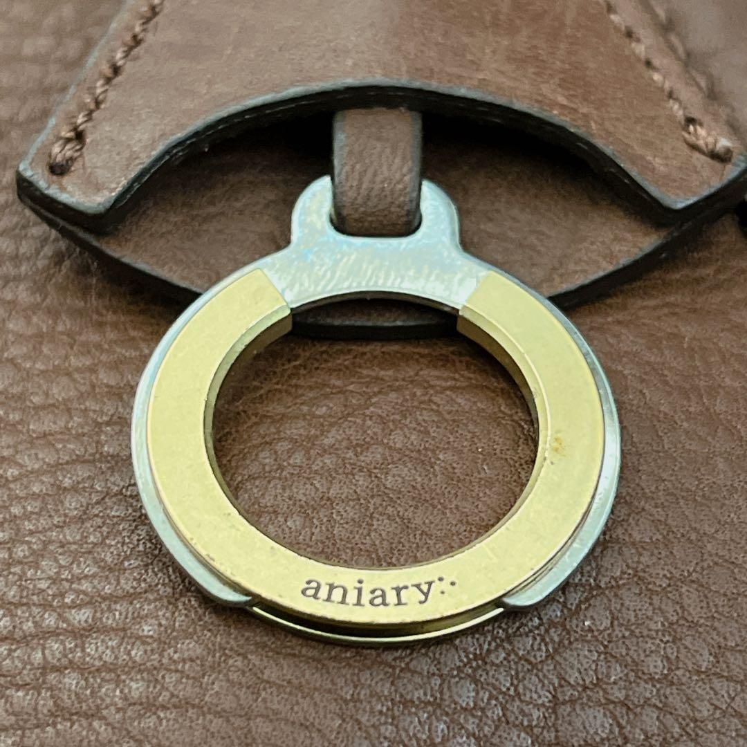 アニアリ　トートバッグ　大容量　A4収納可　肩掛け可　ブラウン　オールレザー