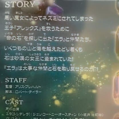 シンデレラ ～魔法の女王と雪の石～ DVDジャケットケース付き