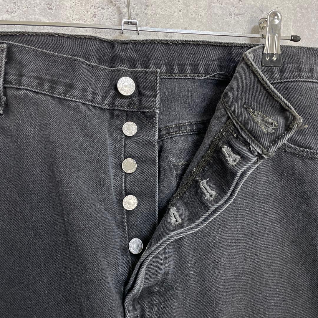 4枚リーバイス501 フェードブラックデニム　ストレートジーンズW40 L32