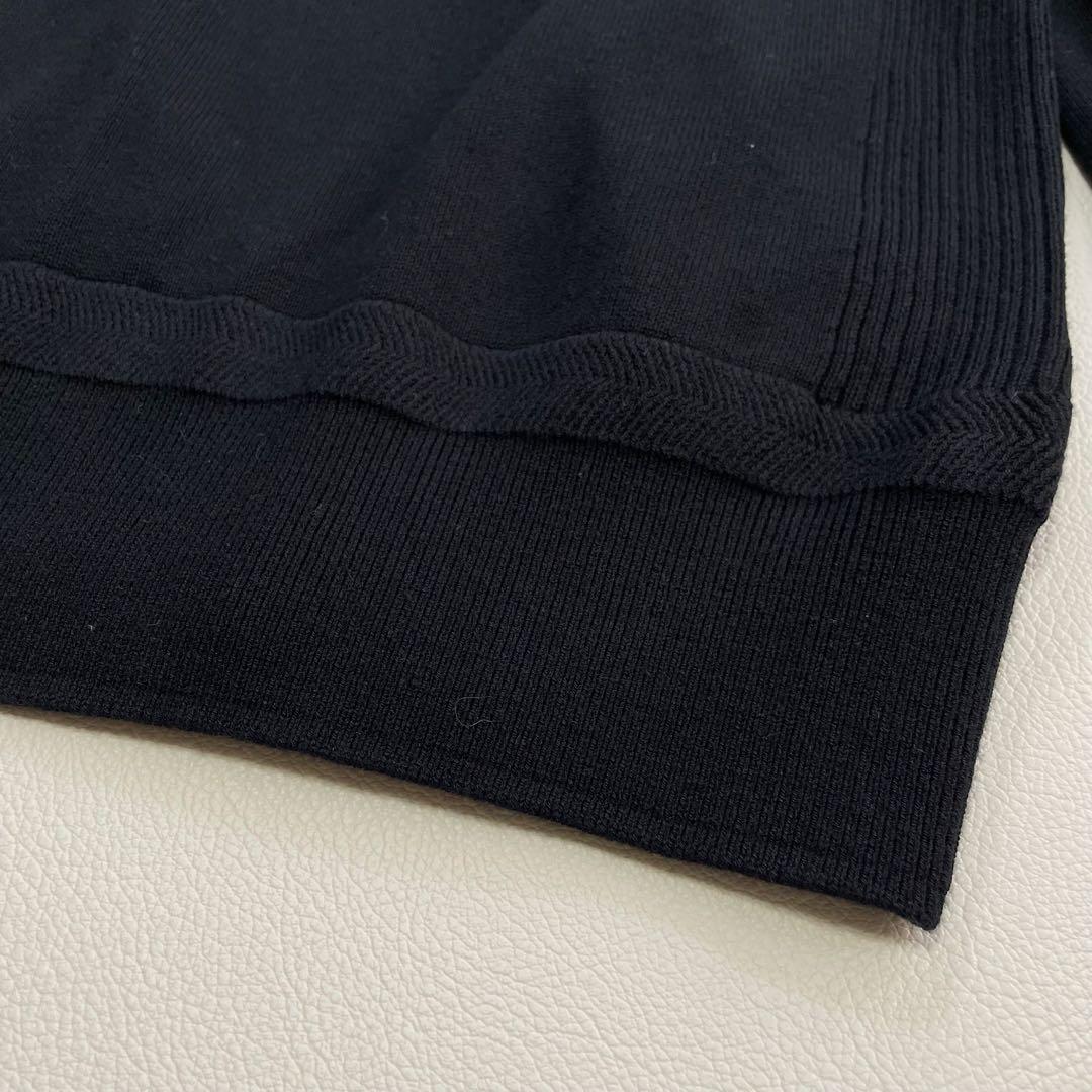 6456【美品】ブリーフィング　クルーネックニット　シルクカシミヤ　バックロゴ