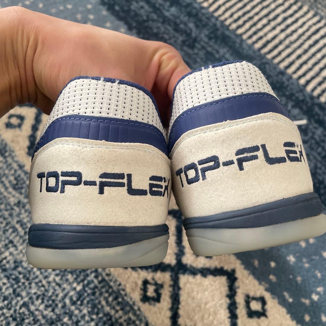TOP-FLEX フットサルシューズ ホワイト/ネイビー