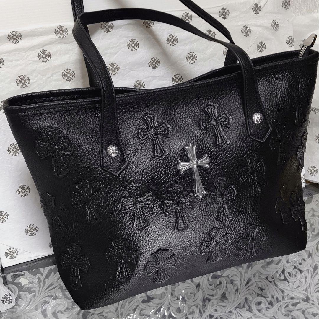 圧巻 19セメタリークロス & 1ポイントクロス レザー トートバッグ