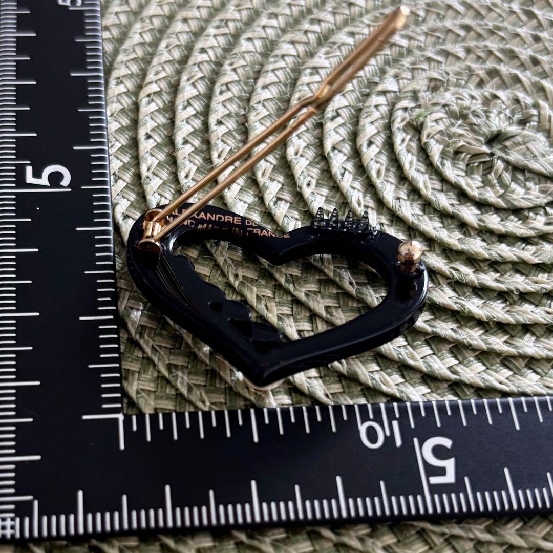 アレクサンドルドゥパリ ハート　パール ボールピン ヘアピン