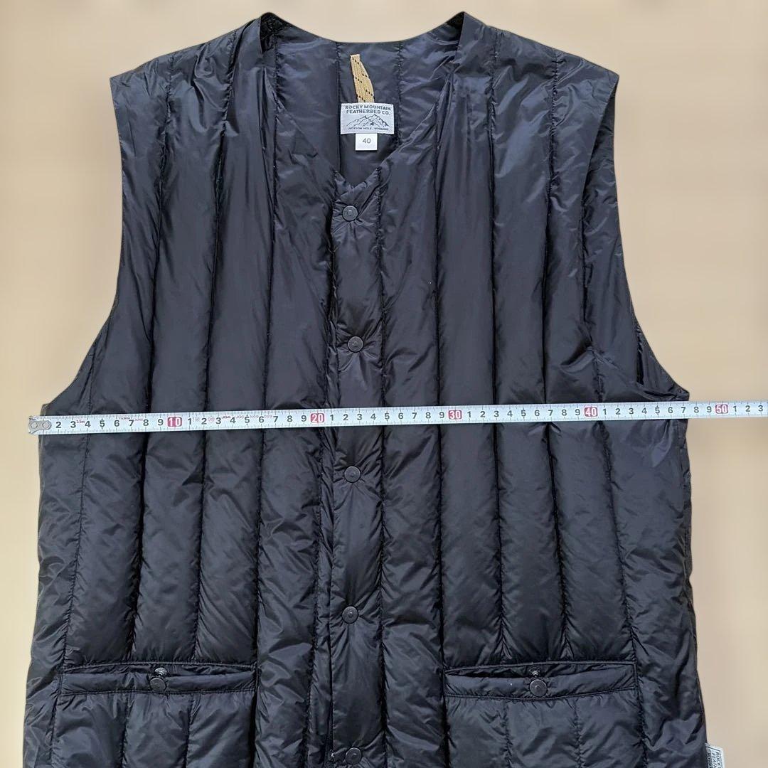 美品ROCKY MOUNTAIN FEATHERBED ダウンベスト ブラック