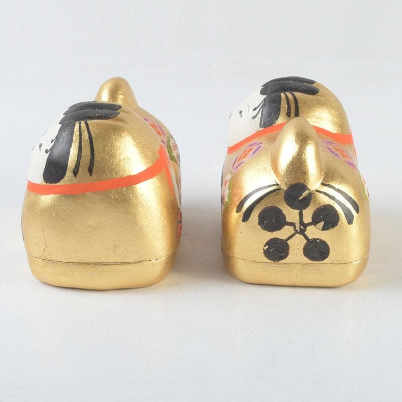 伝統工芸　御伽犬　犬筥　犬張子　縁起物　一對　時代箱　M　9920