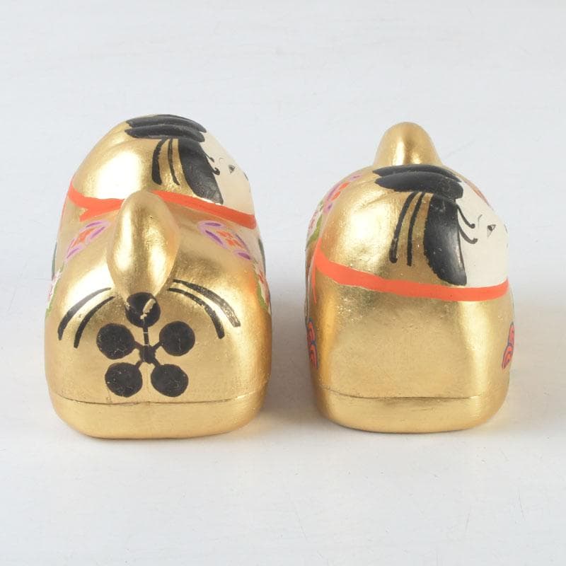 伝統工芸　御伽犬　犬筥　犬張子　縁起物　一對　時代箱　M　9920