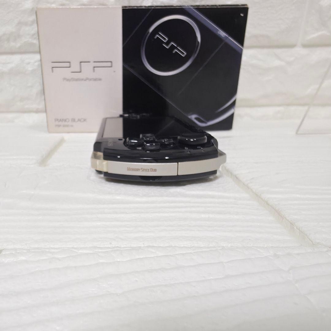228】焼けあり】【完品】PSP 3000　ピアノブラック　箱付き　新品電池