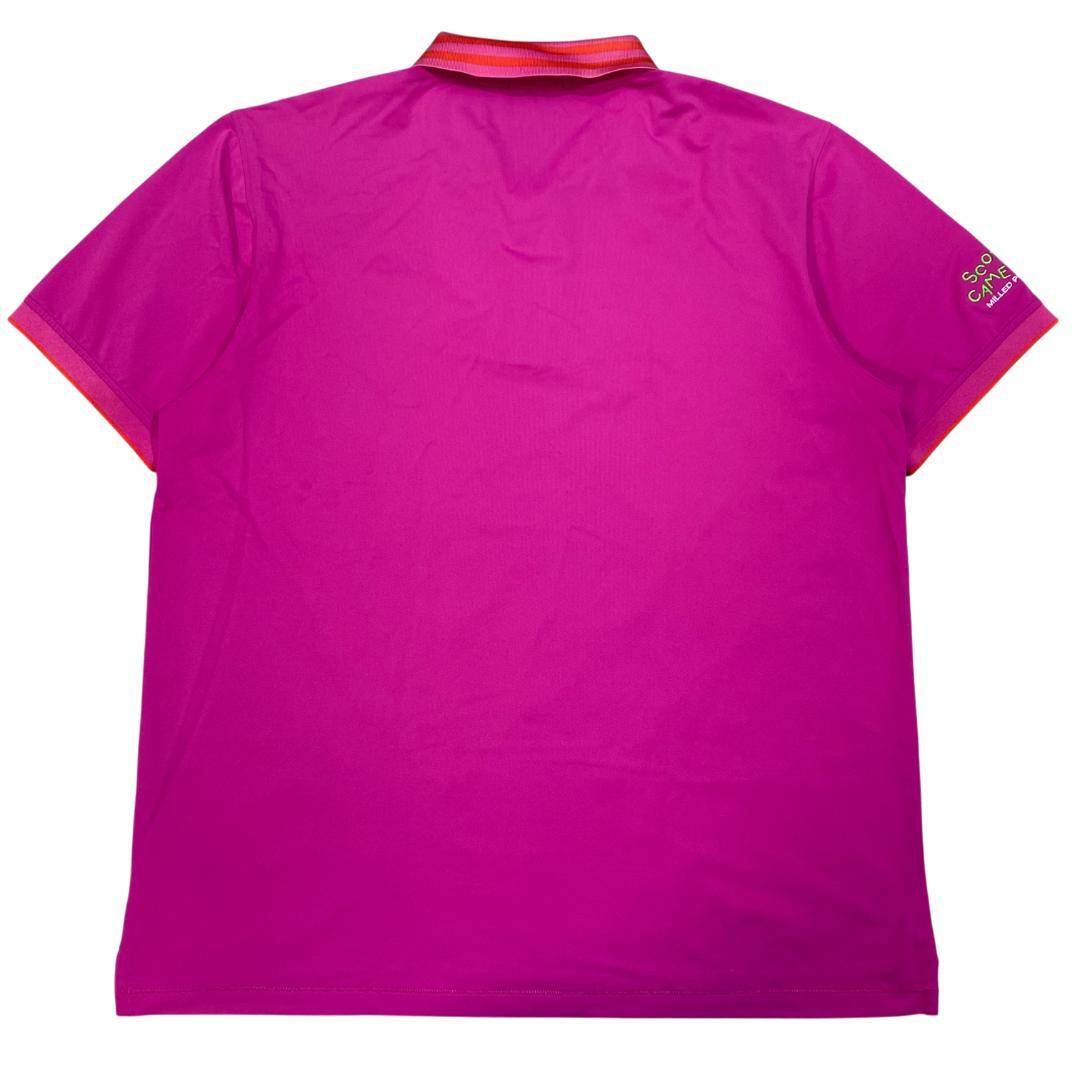 スコッティキャメロン×ジーフォア 半袖 ストレッチ ポロシャツ L ピンク