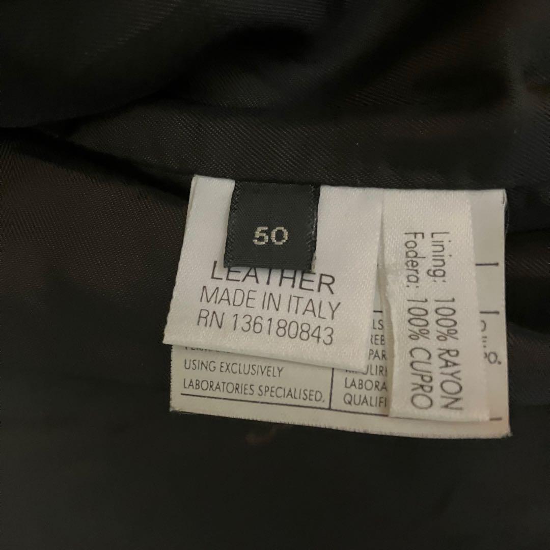 ✨希少✨Ferragamo レザー　ガンチーニ　ファイヤーマンジャケット　茶色