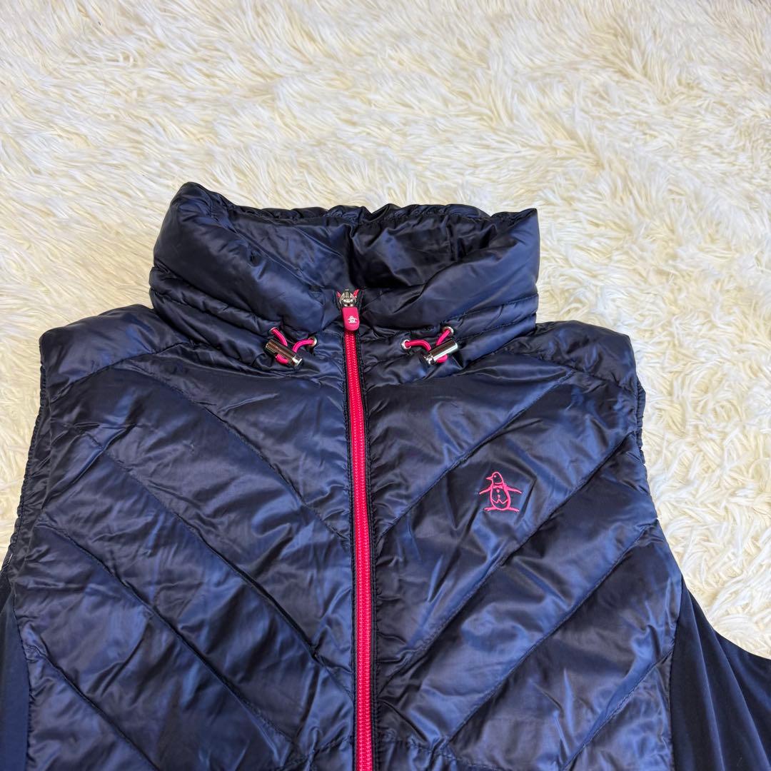 【マンシングウェア】美品 ダウンベスト ネイビー Lサイズ レディース