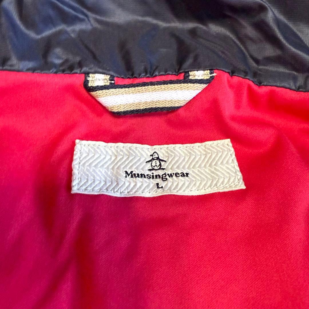 【マンシングウェア】美品 ダウンベスト ネイビー Lサイズ レディース