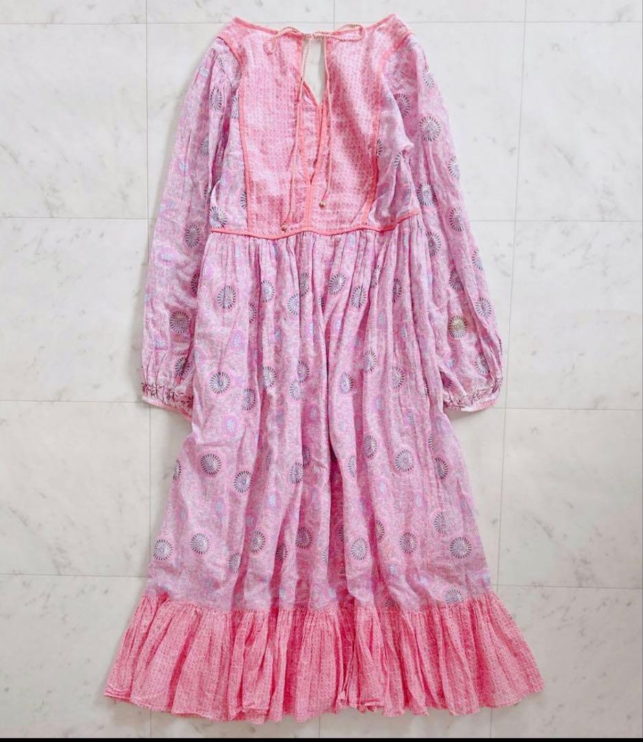 NE QUITTEZ PAS　コットンエスニックプリントワンピース