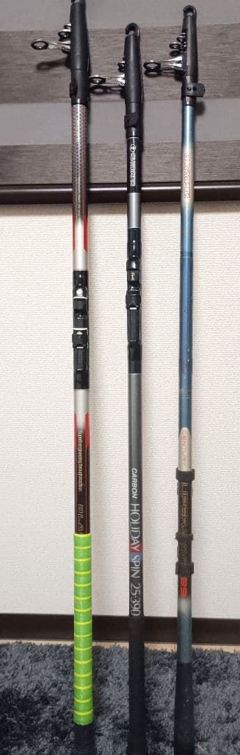 オリムピックセンチュリーブラックサーフシマノホリデー等投げ竿3本まとめて