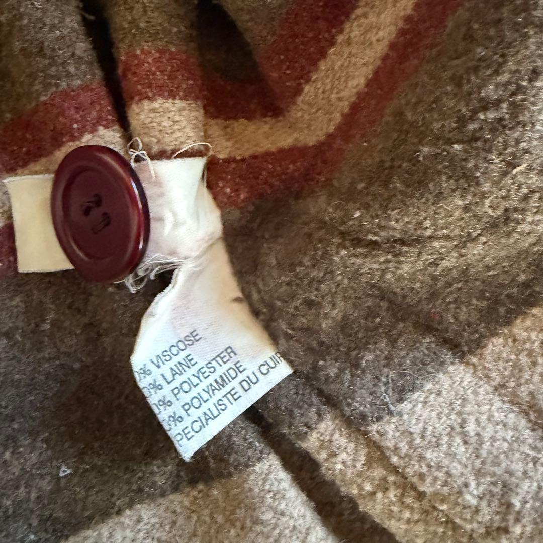 レザージャケット レザーカーコート ブラウン L 牛革 ブランケット ユーロ