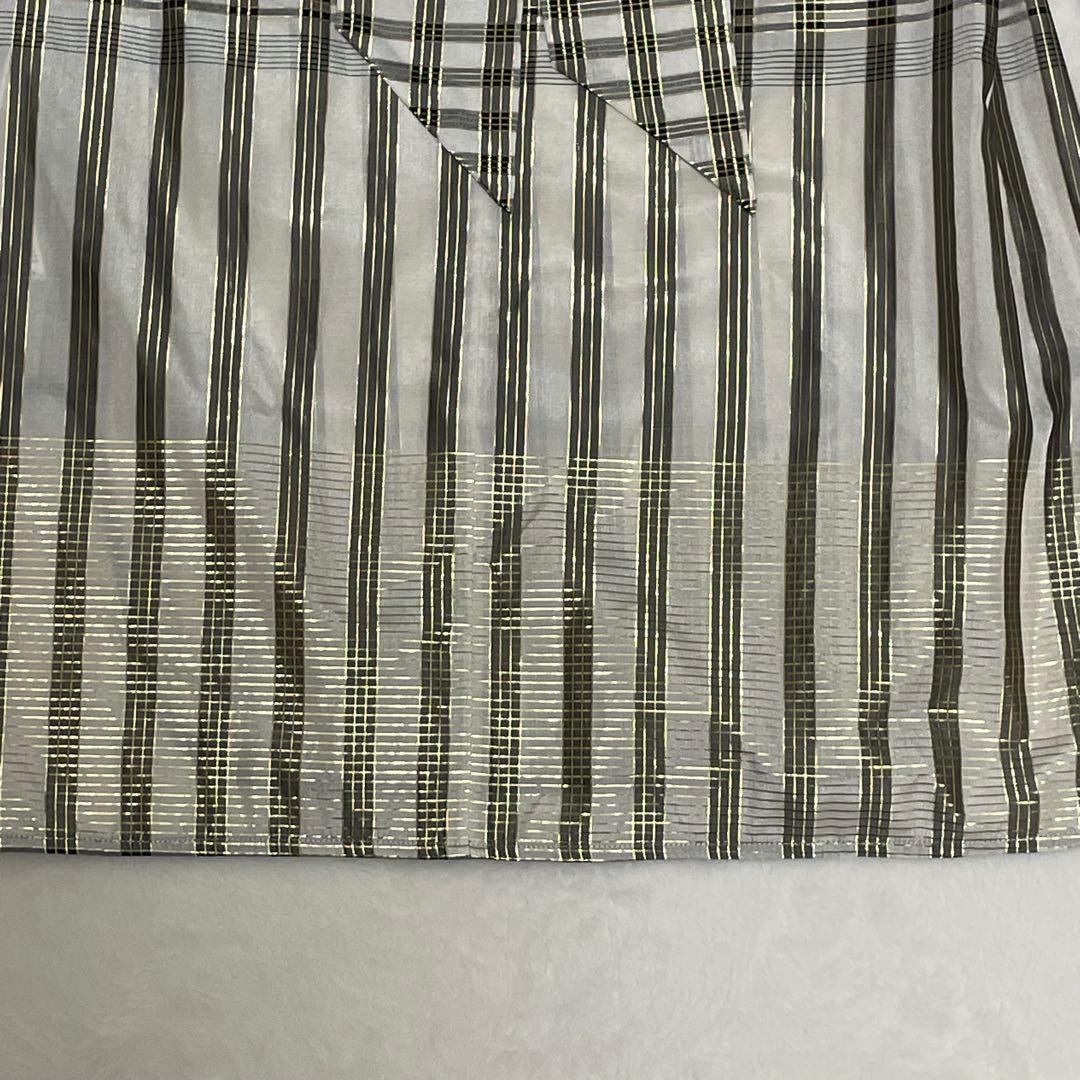 マメクロゴウチChequered Shirt With Ribbon Tie