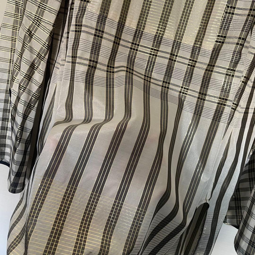 マメクロゴウチChequered Shirt With Ribbon Tie