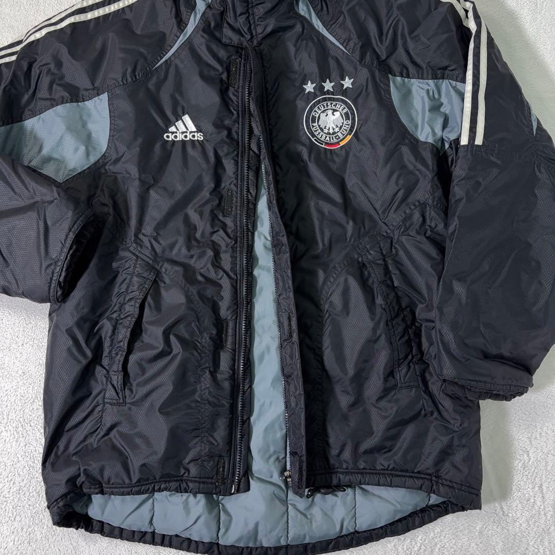 【adidas】00s ドイツ代表 中綿ベンチコート サッカー 万国旗タグ S