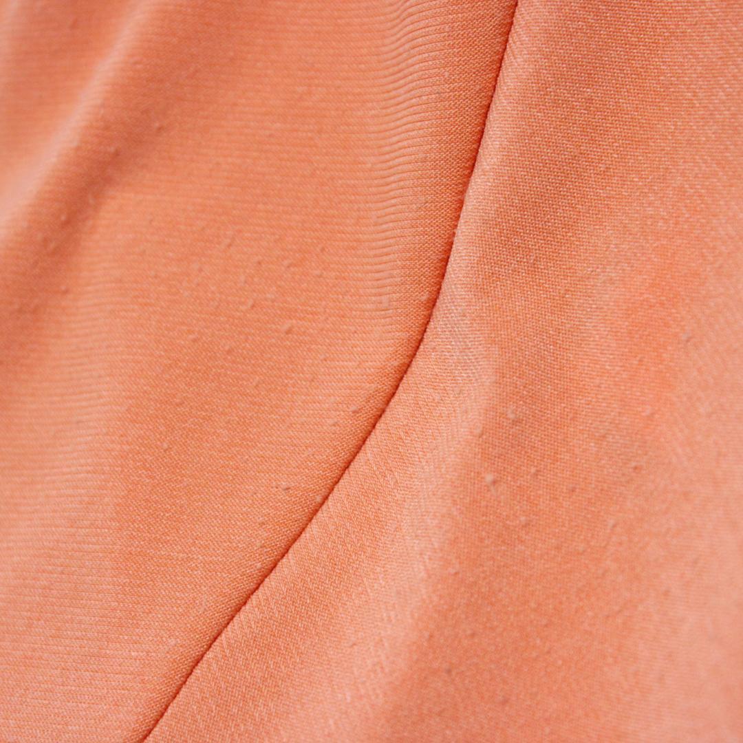 【美品 社交ダンス衣装】上下セット トップス スカート オレンジ 白 黒