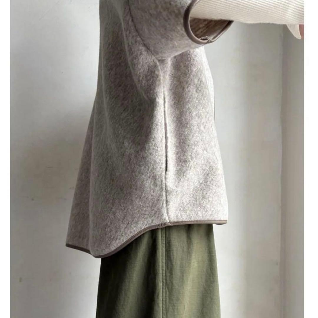 新品【日本製】DOUDOU ポンチョコート　ウーレット　ウォームサーモ　ウール混