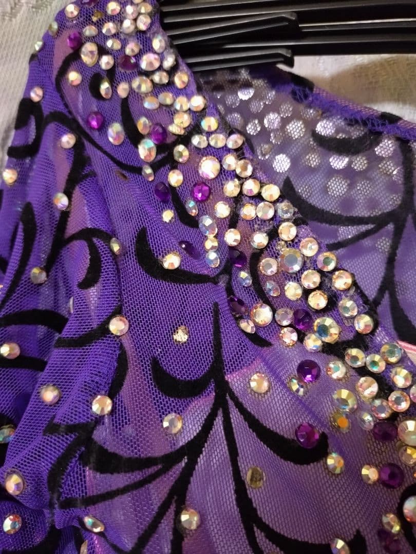 社交ダンスドレス 紫とピンク