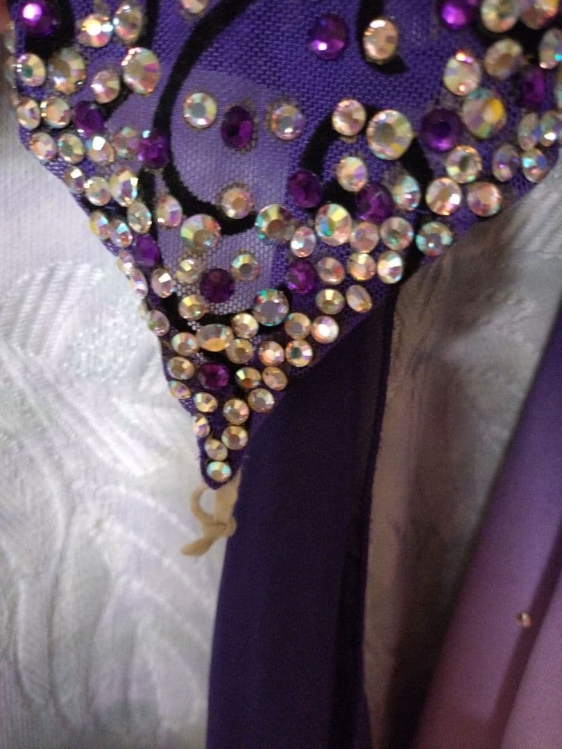 社交ダンスドレス 紫とピンク