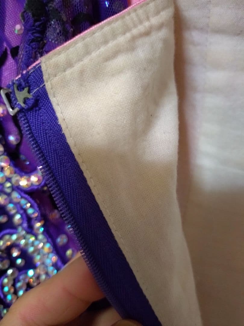 社交ダンスドレス 紫とピンク