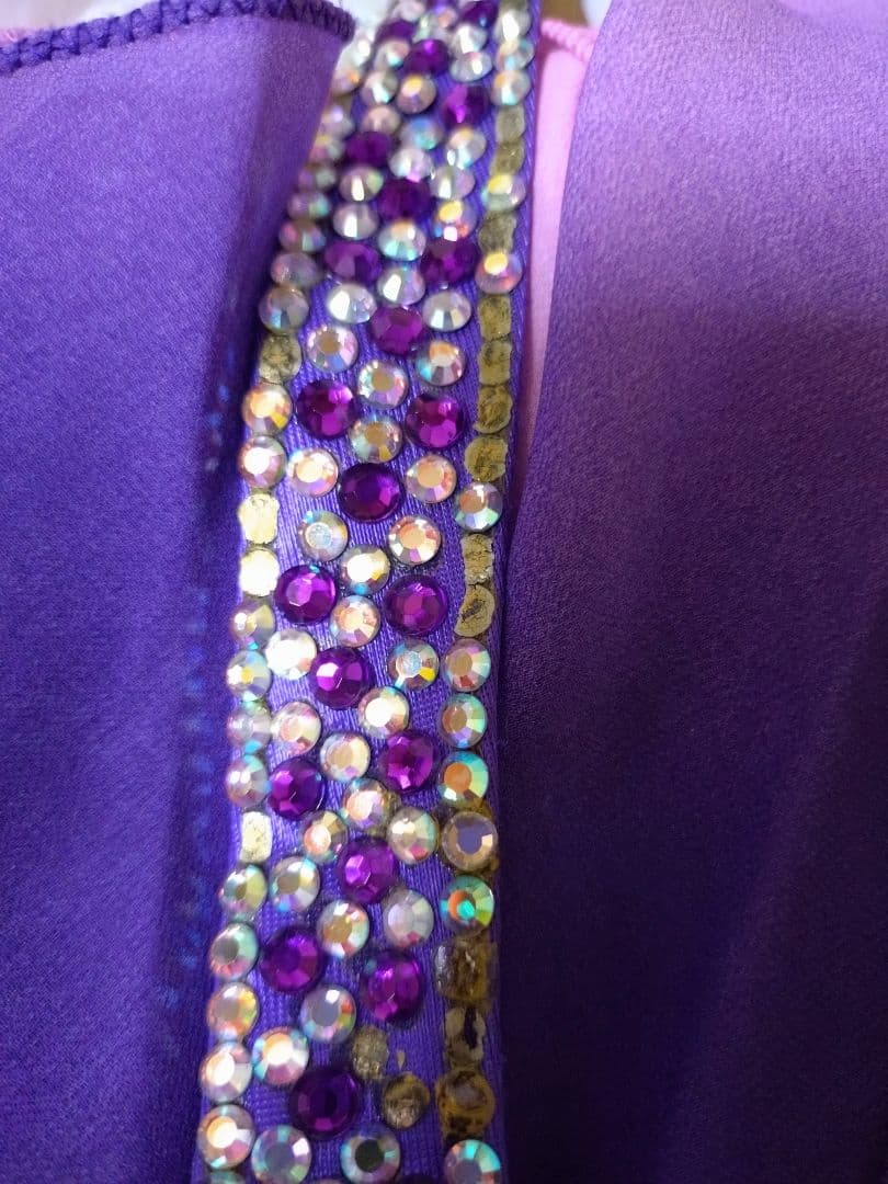 社交ダンスドレス 紫とピンク