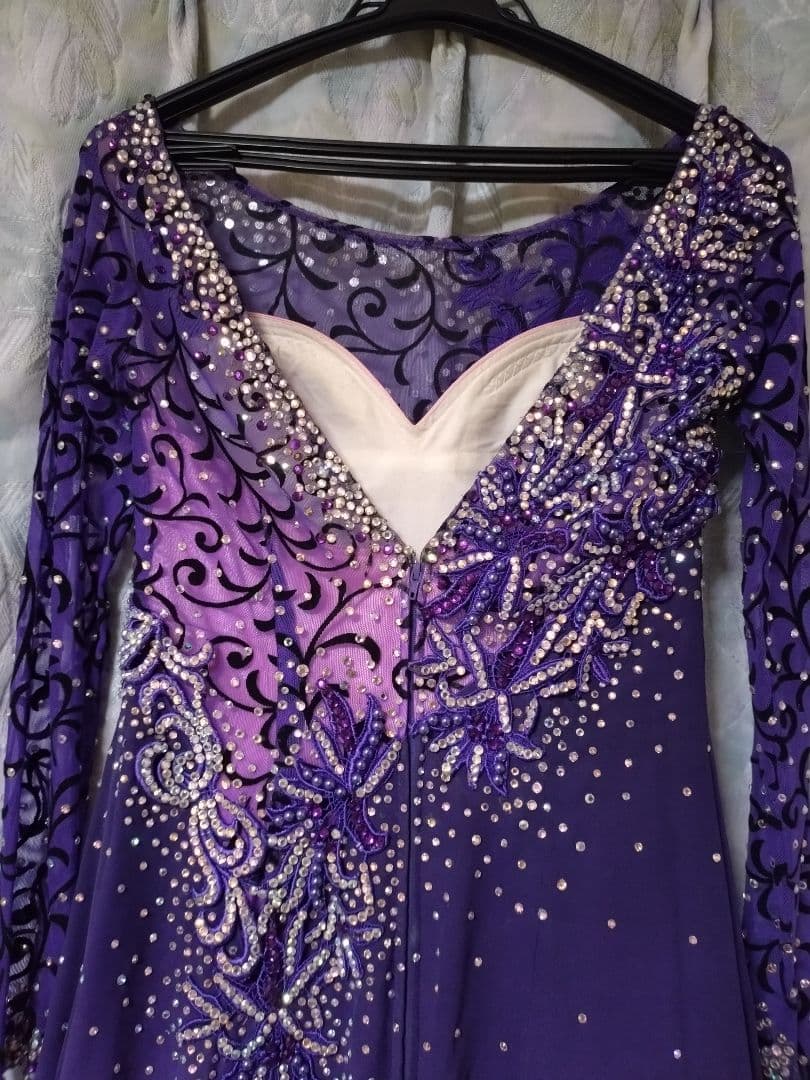 社交ダンスドレス 紫とピンク