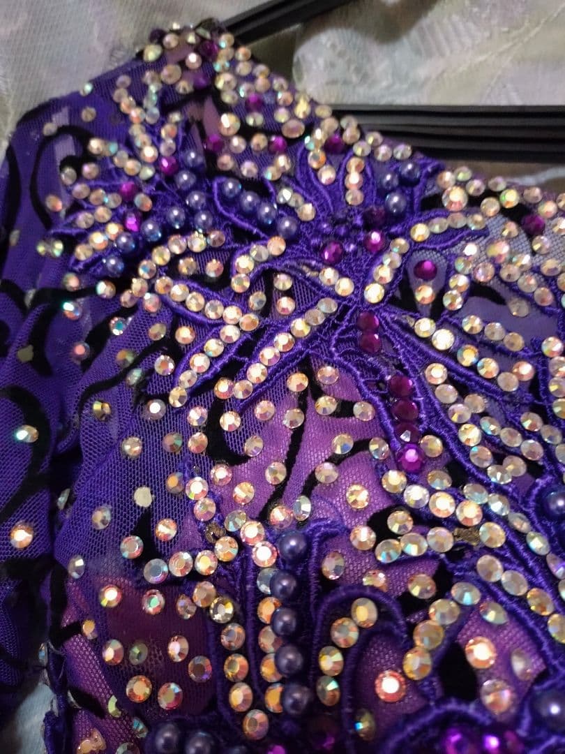 社交ダンスドレス 紫とピンク