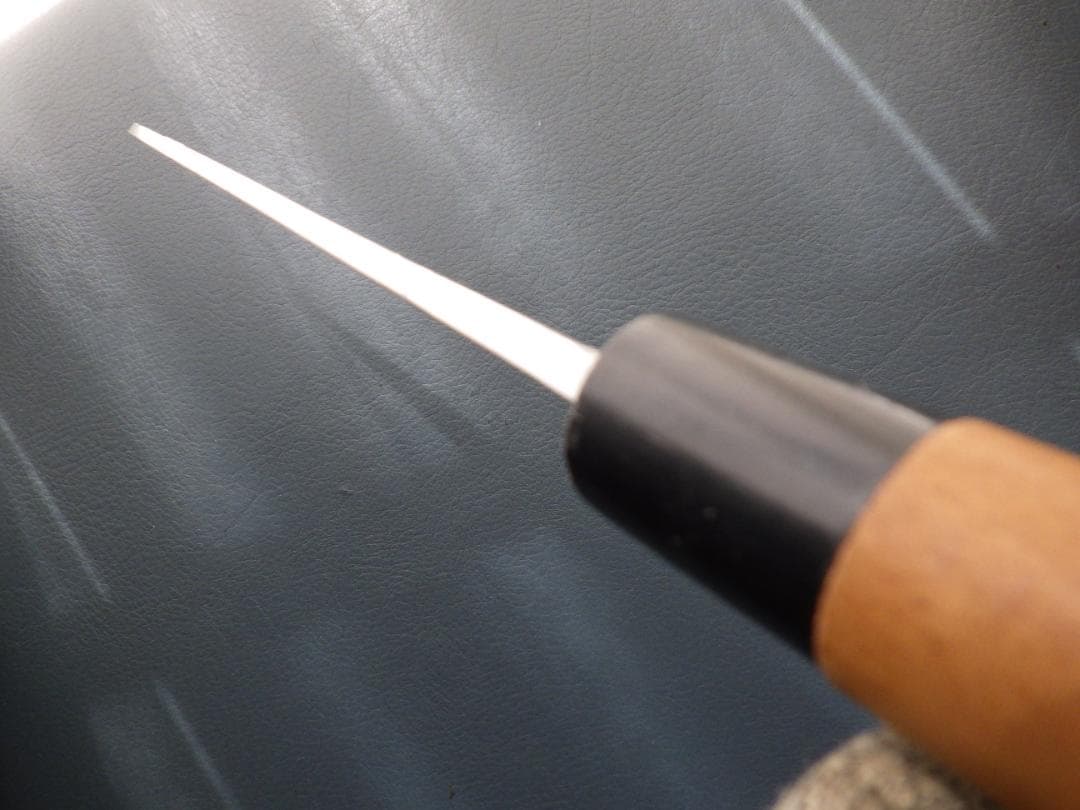 府中一則作・手打槌目鍛造磨き身卸出刃包丁★㊨片刃刃付済み★　208