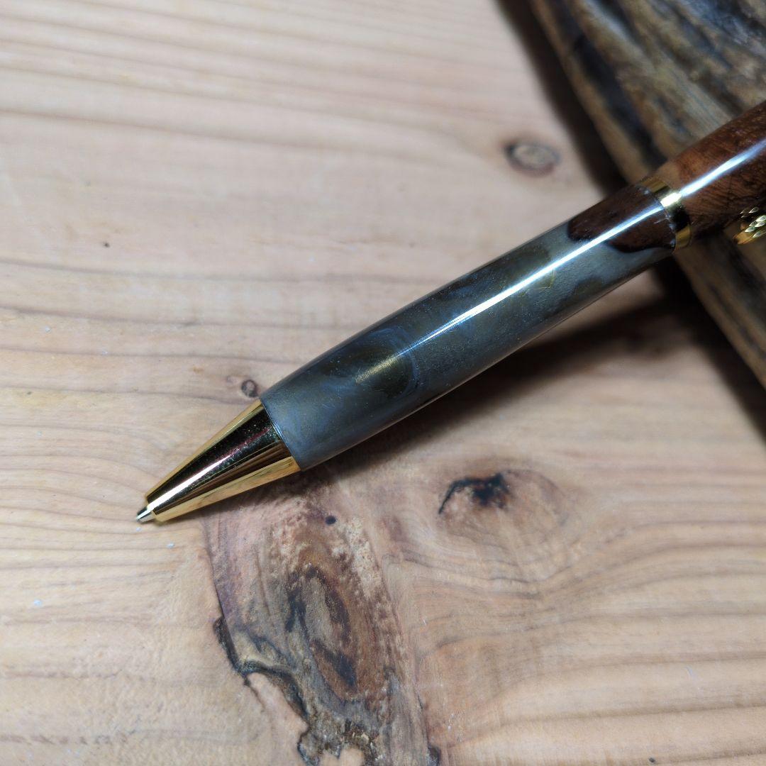 花梨瘤 木軸 木製 ウッドレジン シャープペンシル