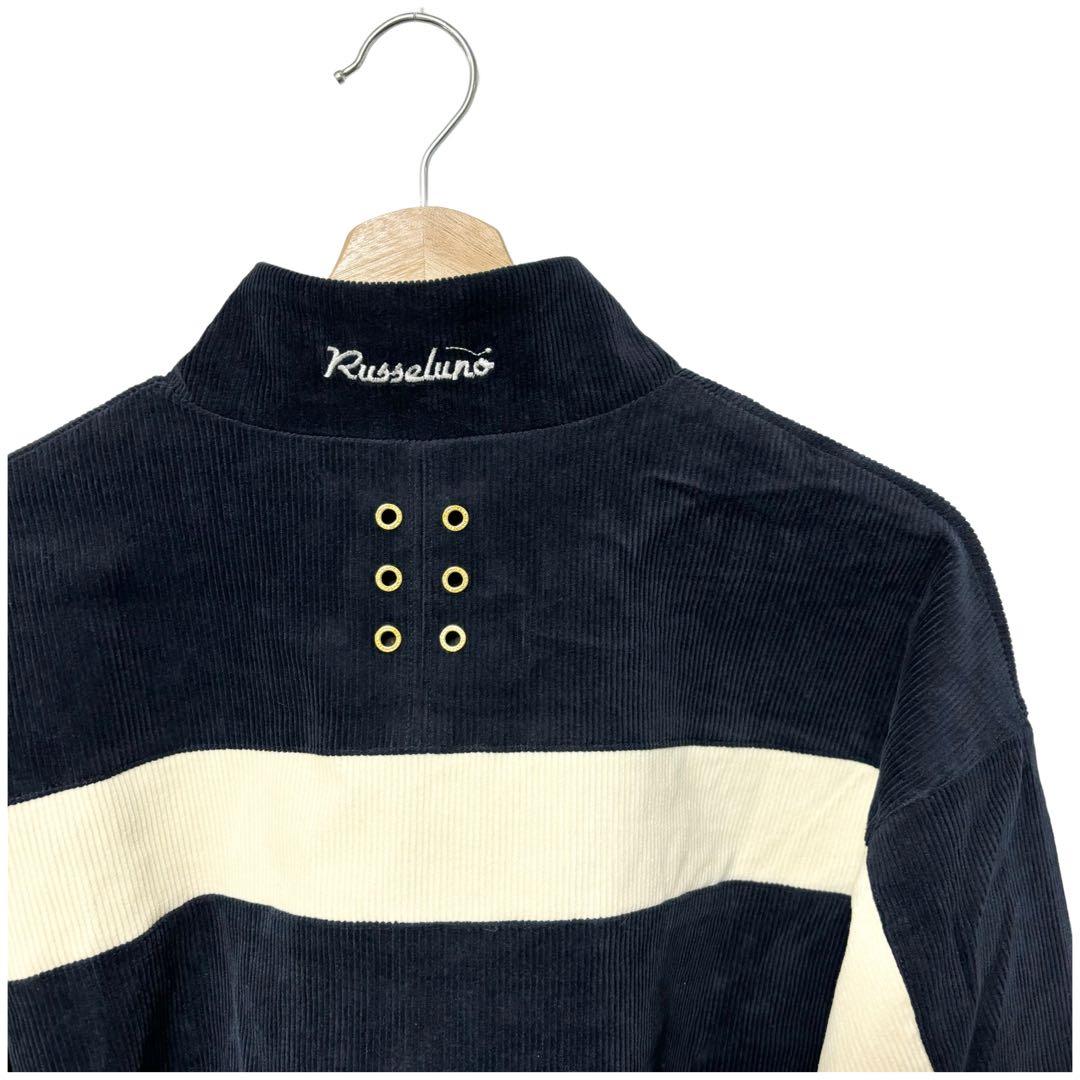 ラッセルノ ゴルフ キャディーバッグ コーデュロイ アノラック ネイビー M 4