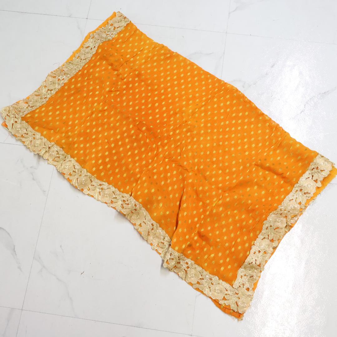 【ベリーダンス用 ボリウッド衣装】水色×ゴールド ラメ トップス スカート