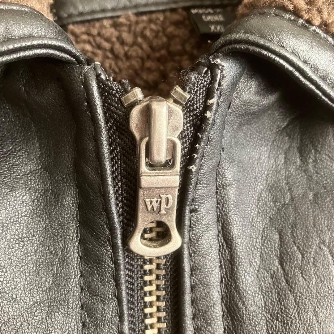 WeatherPROOF　本革　レザー　ジャケット　ボア付き　ブラック　XXL