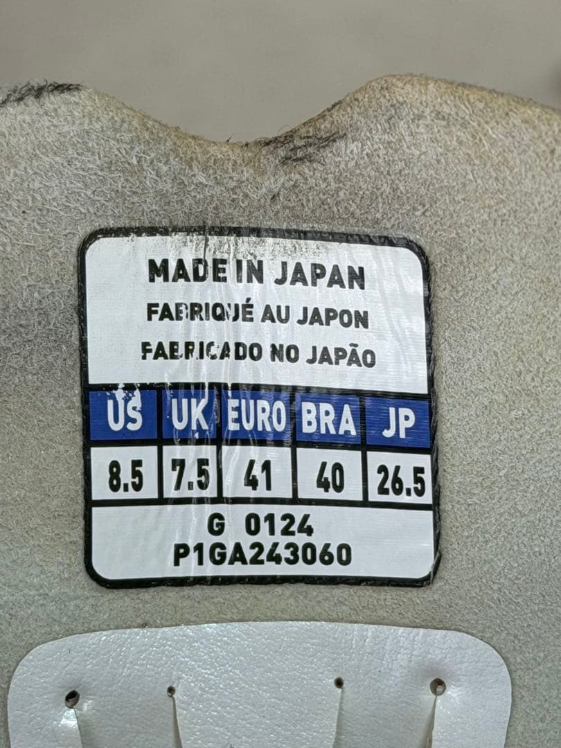 ミズノモレリアNEOJAPAN26.5cmホワイト×レッド 純正袋付きスパイク