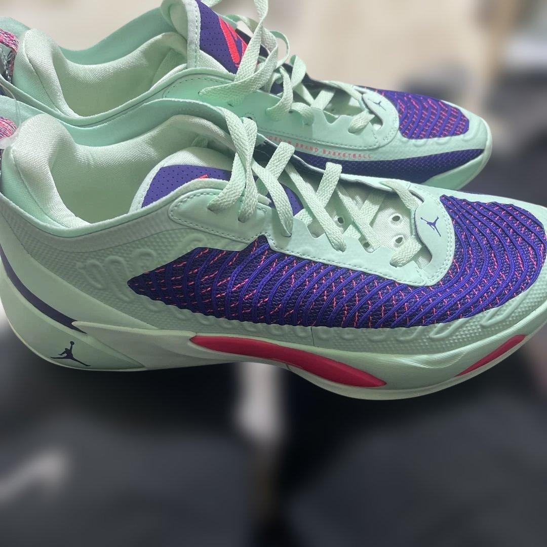 バスケットボールシューズ ミントグリーン/パープル